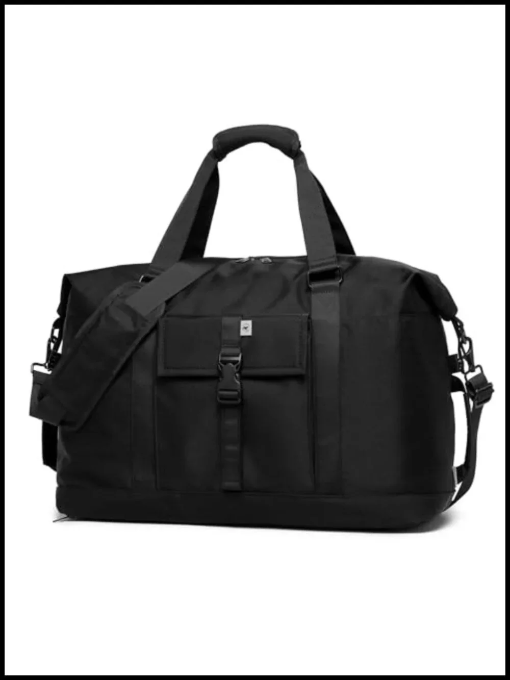 40L Weekender Duffel Bag with Shoe Compartment, Nylon Travel Bag